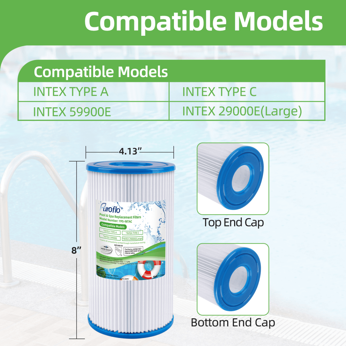 Puroflo Type A or C 29000E 59900E Replacement Pool Filter Cartridge fo