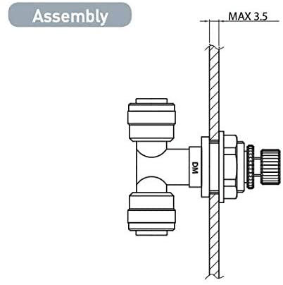DMfit ACEU Flow Control Adjustable Valve Elbow Union Push-in 1/4" or 3/8"OD (10 Pack)