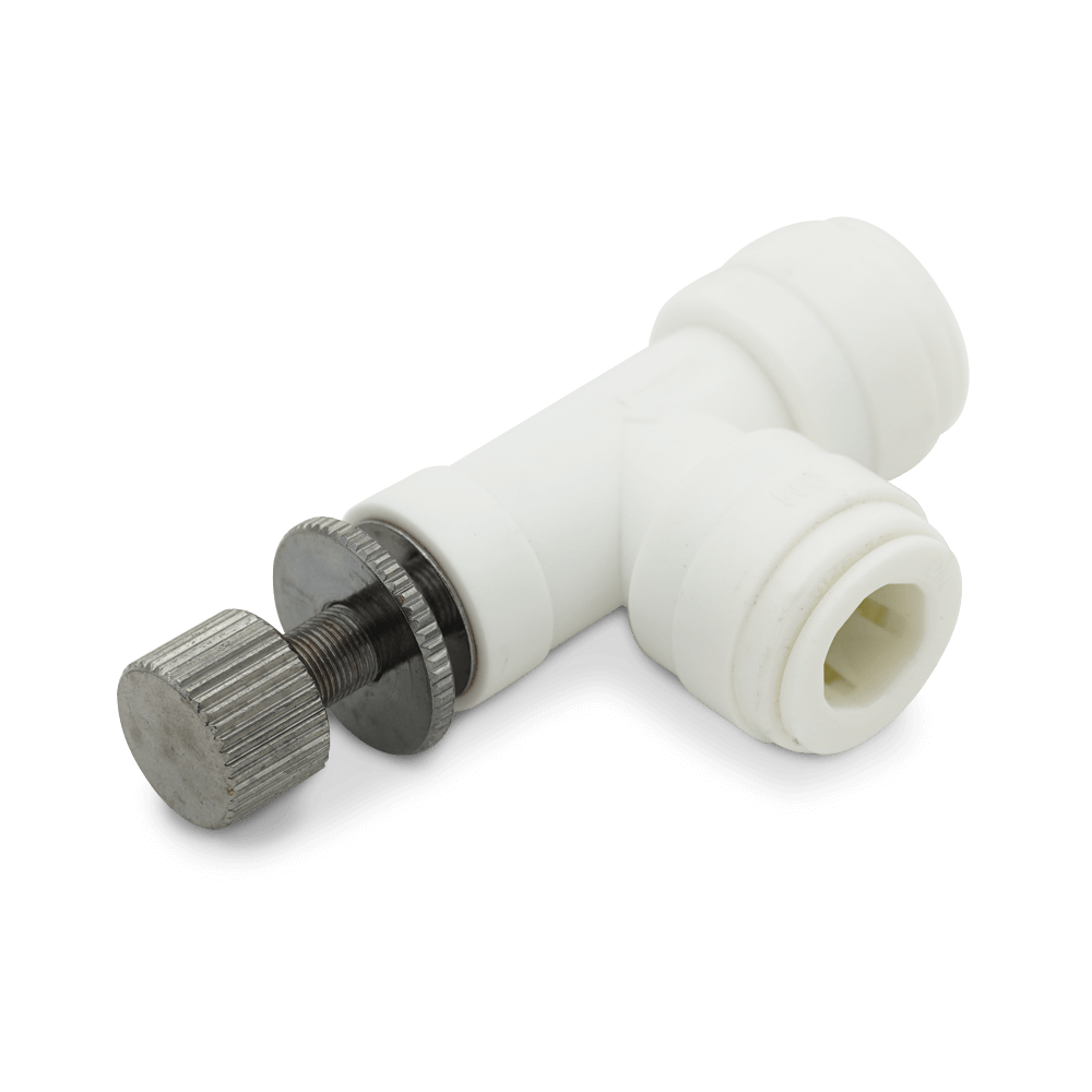DMfit ACEU Flow Control Adjustable Valve Elbow Union Push-in 1/4" or 3/8"OD (10 Pack)