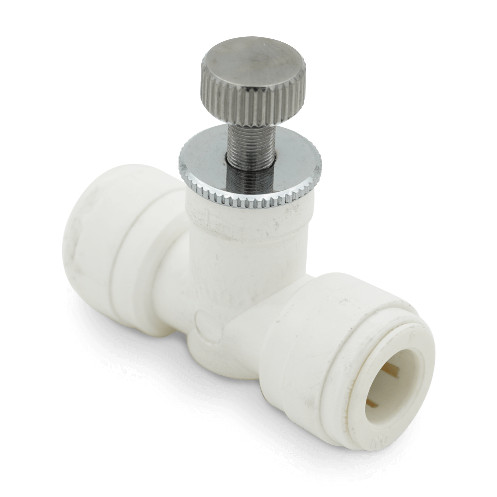 DMfit ACUC Flow Control Adjustable Valve Union Connector Push-in 1/4" , 3/8" Tube OD (10 Pack)