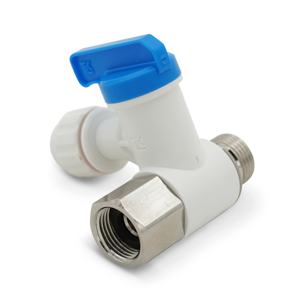 DMfit AVA6753BCP Twistloc Angle Stop (Shut-Off) Valve Adapter 1/4" Tube OD 3/8"x3/8" Compression Brass Shaft (10 Pack)