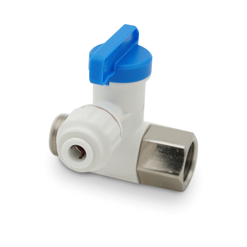DMfit AVA6753BCP Twistloc Angle Stop (Shut-Off) Valve Adapter 1/4" Tube OD 3/8"x3/8" Compression Brass Shaft (10 Pack)