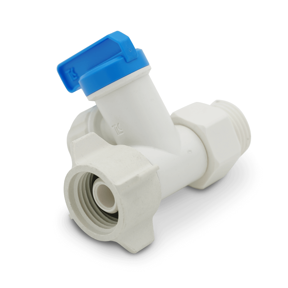 DMfit AVA6754 Twistloc Faucet Angle Stop (Shut-Off) Valve Adapter 1/4" Tube OD 1/2"x1/2" NPS Thread (10 Pack)