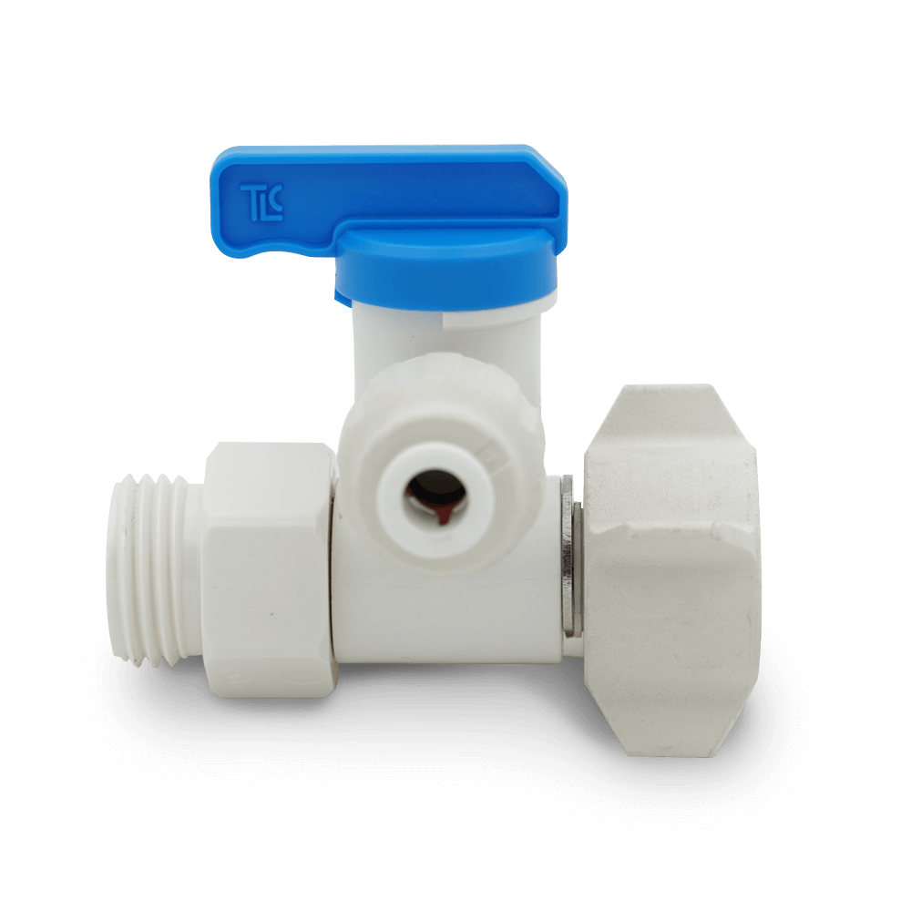 DMfit AVA6754 Twistloc Faucet Angle Stop (Shut-Off) Valve Adapter 1/4" Tube OD 1/2"x1/2" NPS Thread (10 Pack)