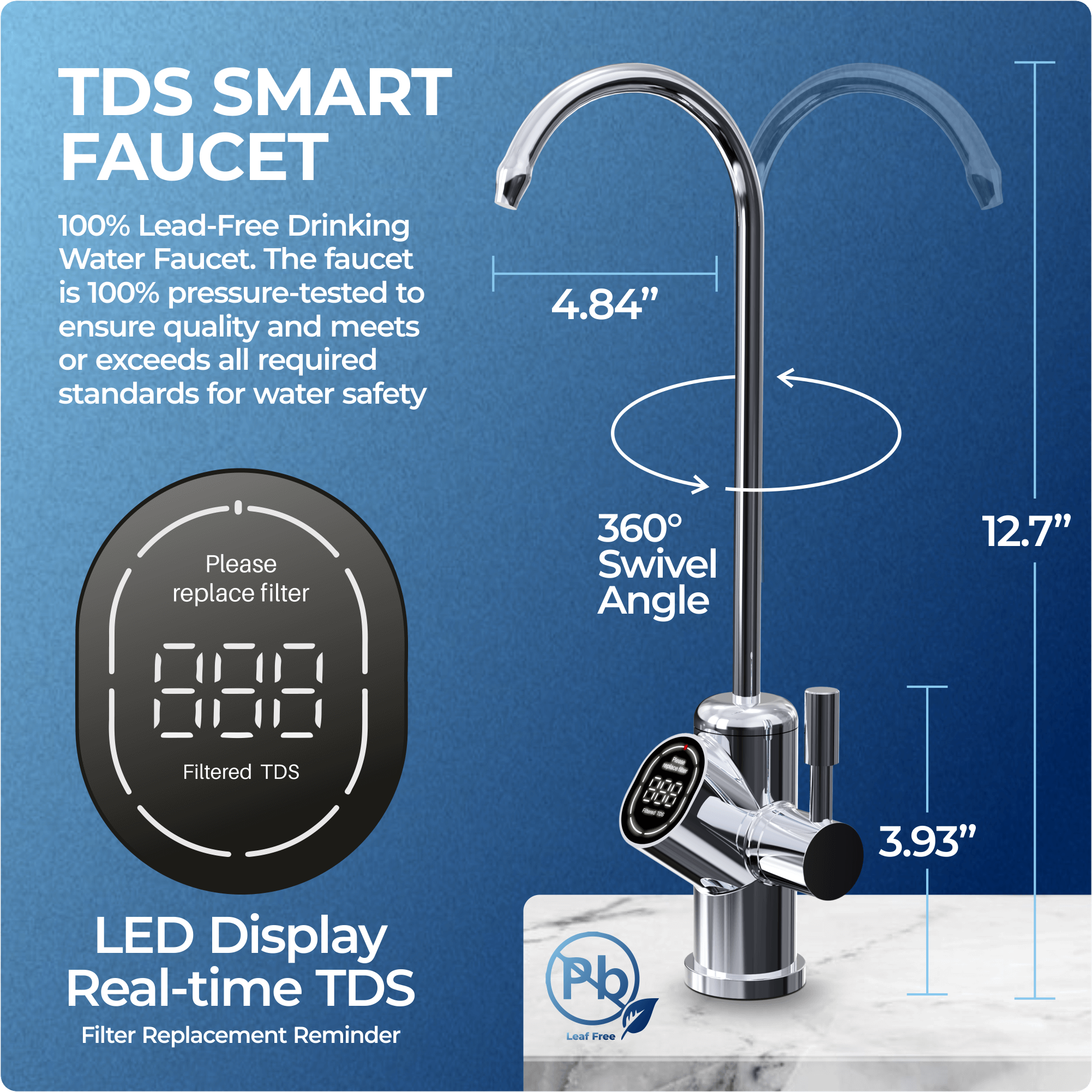 Puroflo Tankless RO System Under sink 600GPD High Capacity, Smart Faucet TDS Display, 1.5:1 Pure to Drain, Water Filter Life Reminder, Auto Flushing, Reverse Osmosis System Under Sink