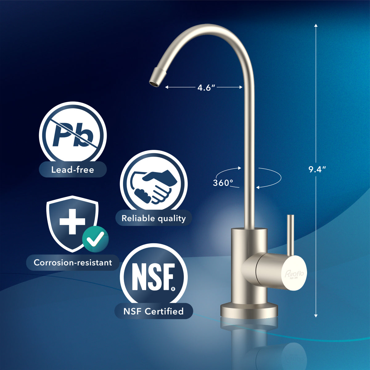 Puroflo Brushed Nickel RO Faucet FLR-878BN