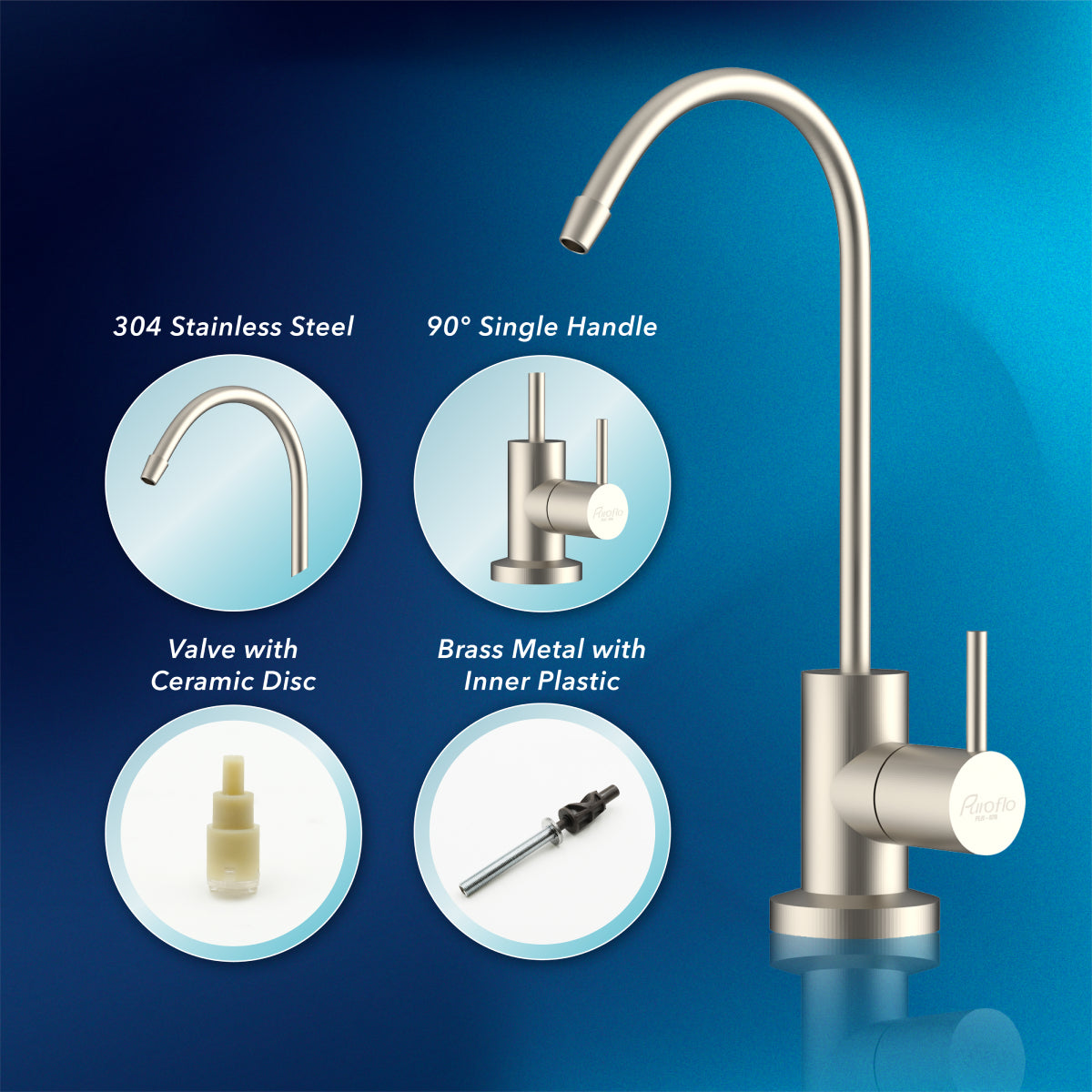 Puroflo Brushed Nickel RO Faucet FLR-878BN