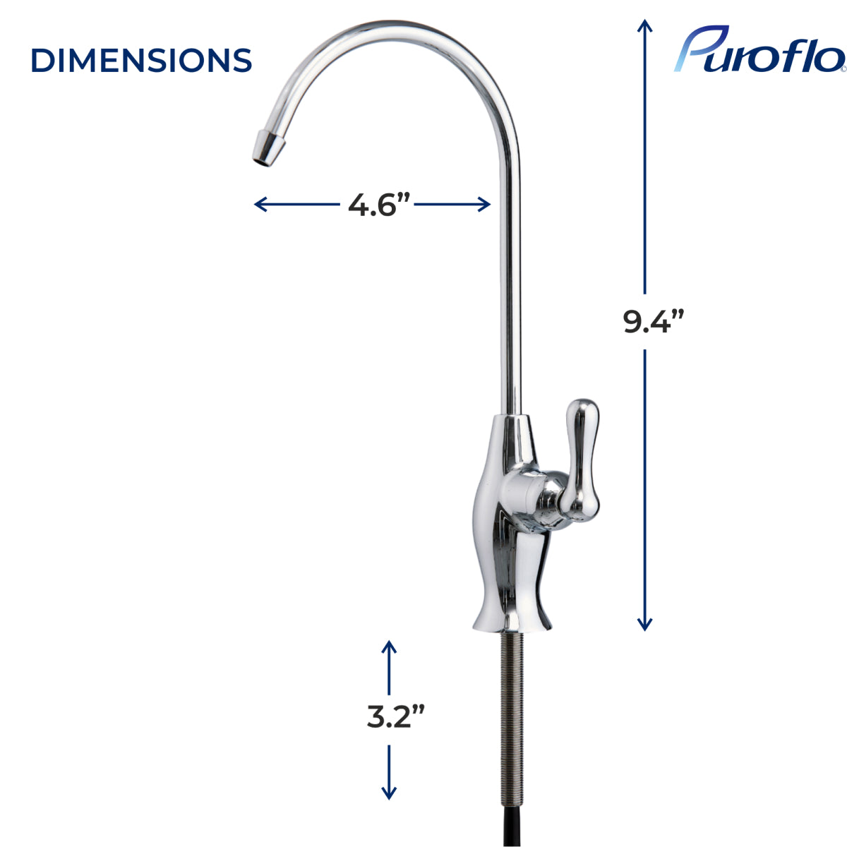 Puroflo Chrome Polished RO Faucet FLR-575CP