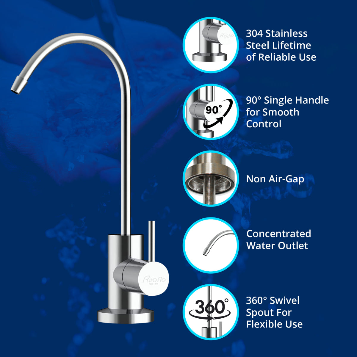 Puroflo Chrome Polished RO Faucet FLR-878CP