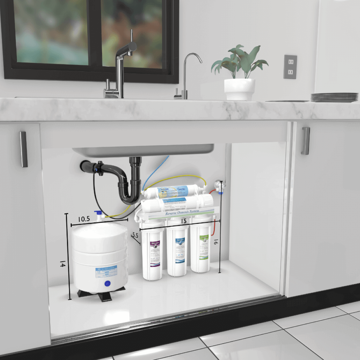 Puroflo ERO Reverse Osmosis Water Filtration System