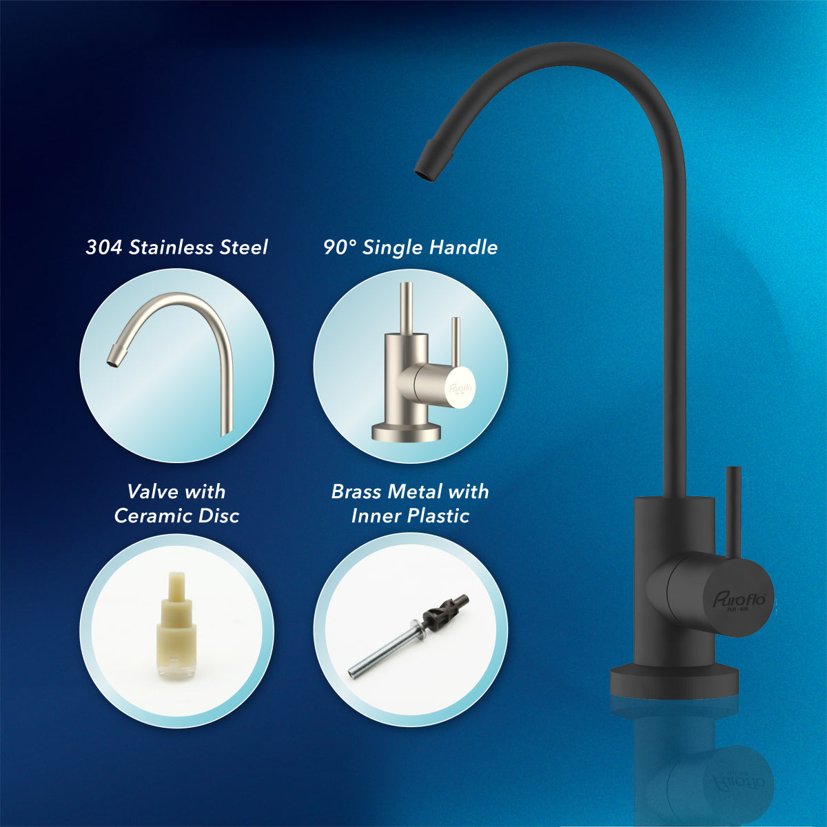 Puroflo Matte Black RO Faucet FLR-878MB