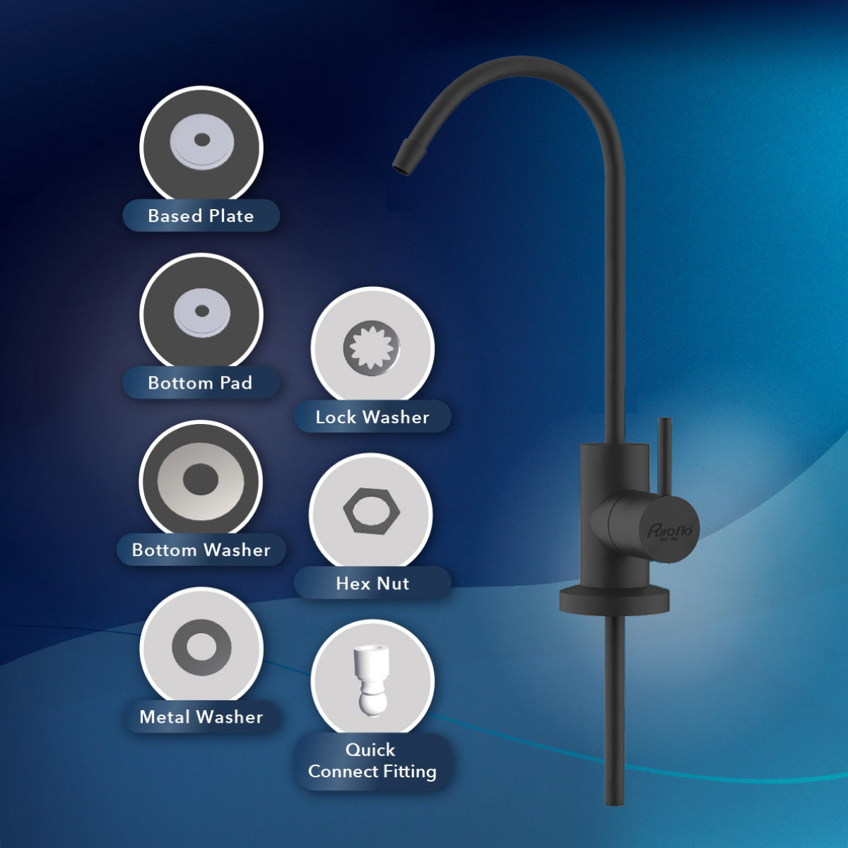 Puroflo Matte Black RO Faucet FLR-878MB